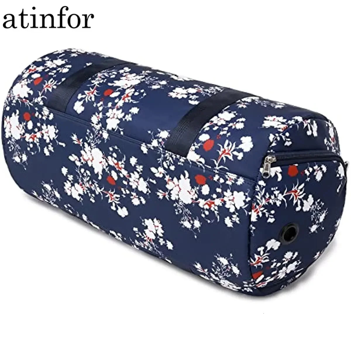 atinfor Printing Traveling Bag Women Workout Duffel Bag Fitness Bag with Wet Pocket and Shoe Compartment Plum Blossom Flower 241114