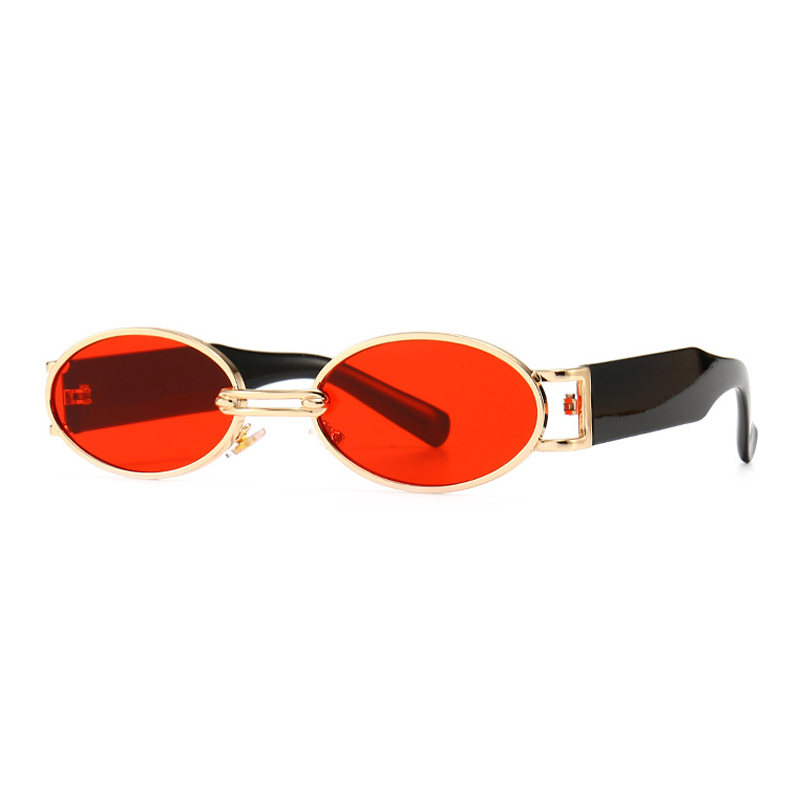 Fashion women's round frame full frame glasses personalised metal frame decorative glasses suitable for travelling and taking photos