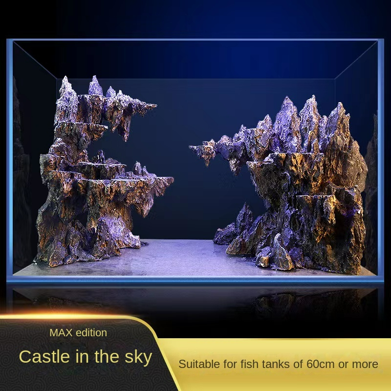Resin Landscape Reptile Stone Ornament Fish Tank Aquarium Decoration