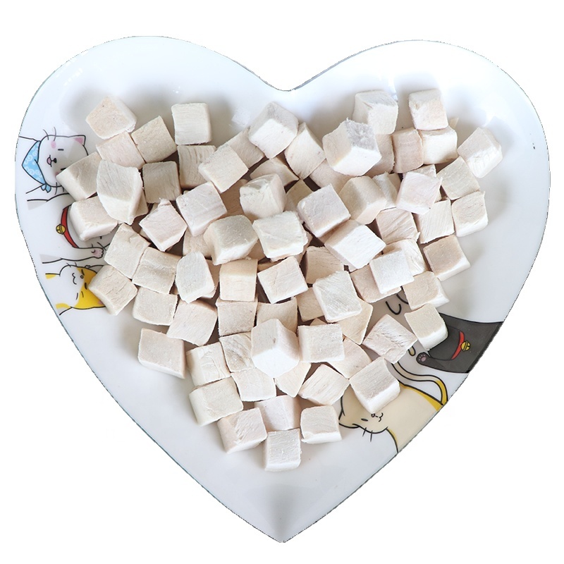 China Drying Chicken Cube Cat Treats Freeze Dried Duck Cube Bulk 10 KG A Box