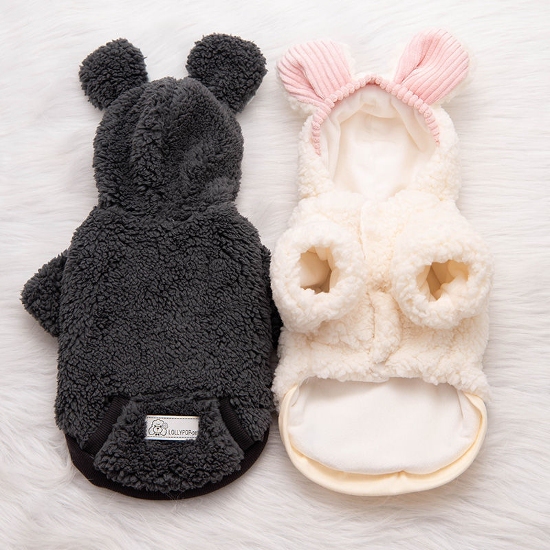 Warm Thick Coral Fleece Pet Clothes Cute Funny Sport Cartoon Style Apparel Dogs Cats Small XL XXL Sizes Winter Spring Holidays