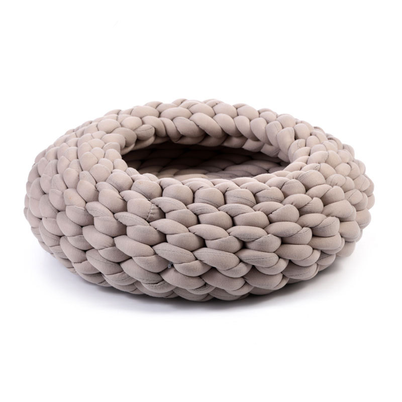 Maychan Wholesale High Quality ECO-friendly Cat Sleeping Nest, Comfortable Hand-woven Cotton Knitted Pet Bed