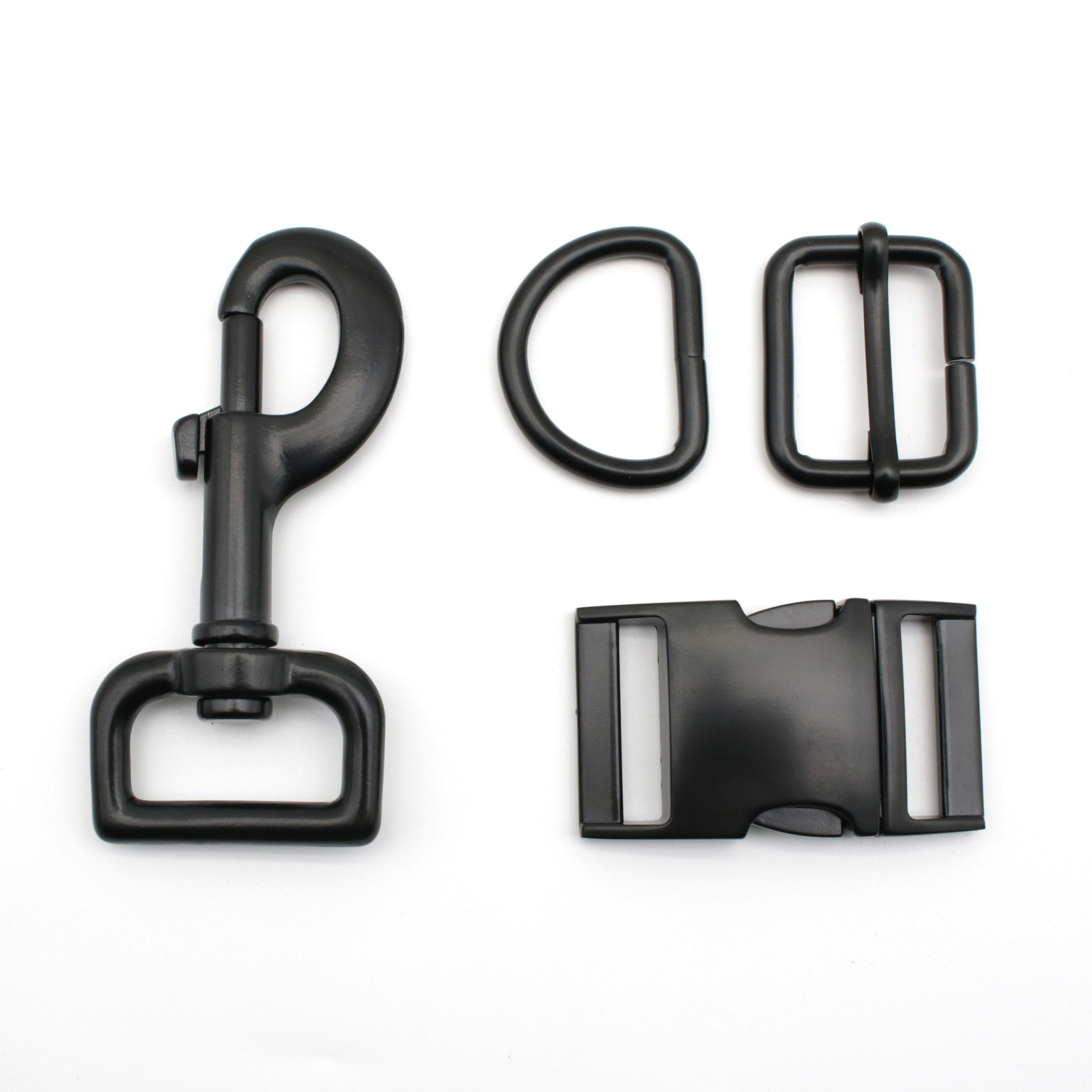 DDP In Stock High Quality 25mm Matt Black Trigger Swivel Snap Hook Quick Release Metal Buckle 25mm Dog Collar Hardware Metal
