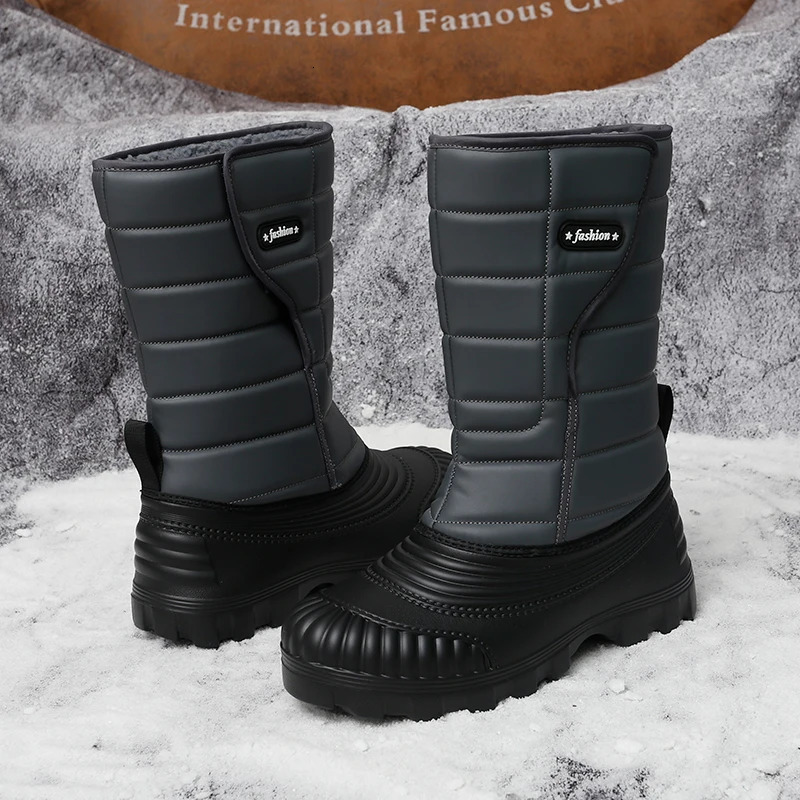 Mens warm winter boots waterproof outdoor fishing and hunting boots mens snow boots 241126