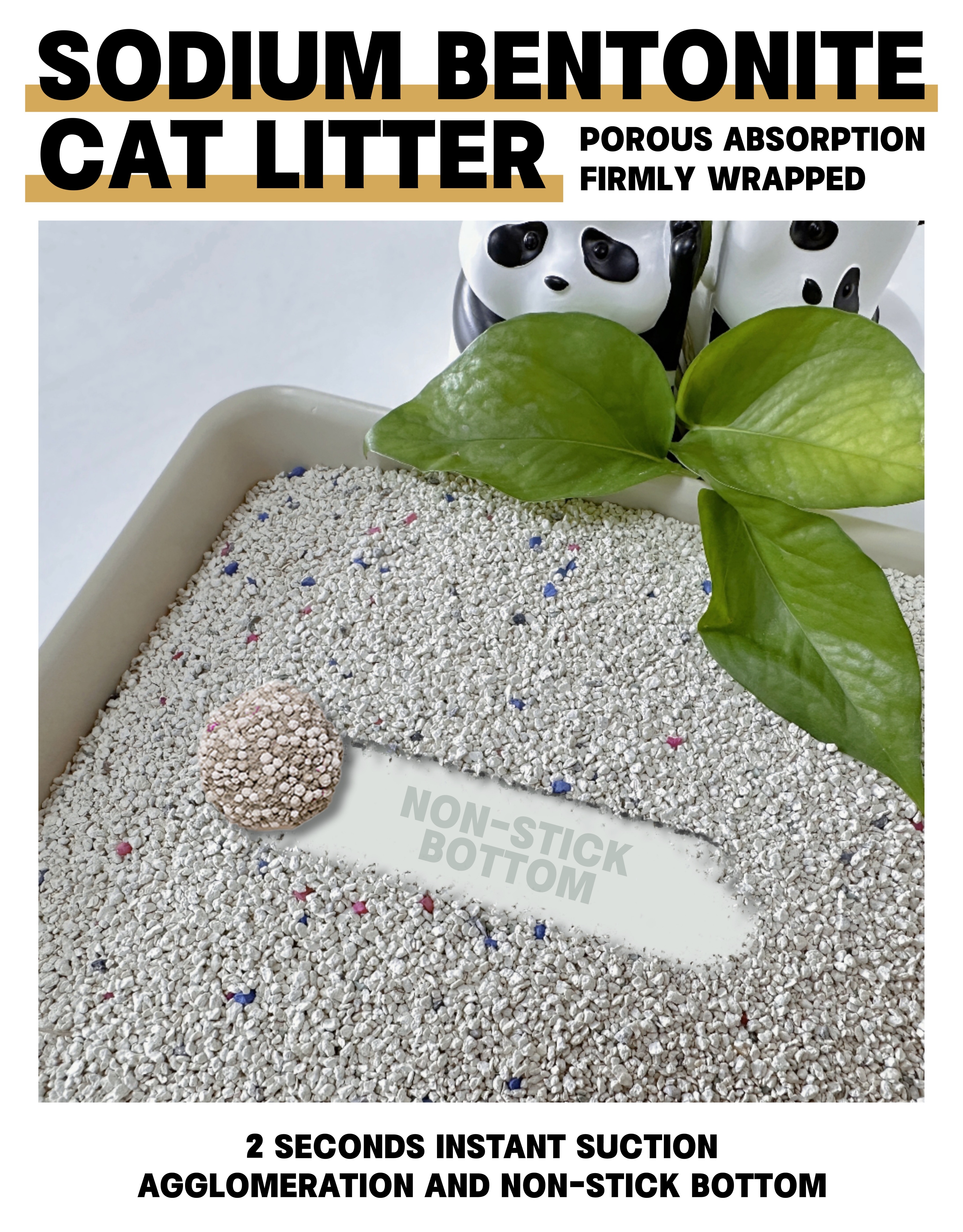 Bentonite Bulk Clumping Broken Factory Wholesale Cat Litter 100% Natural Sodium Bentonite Crushed bentonite cat litter