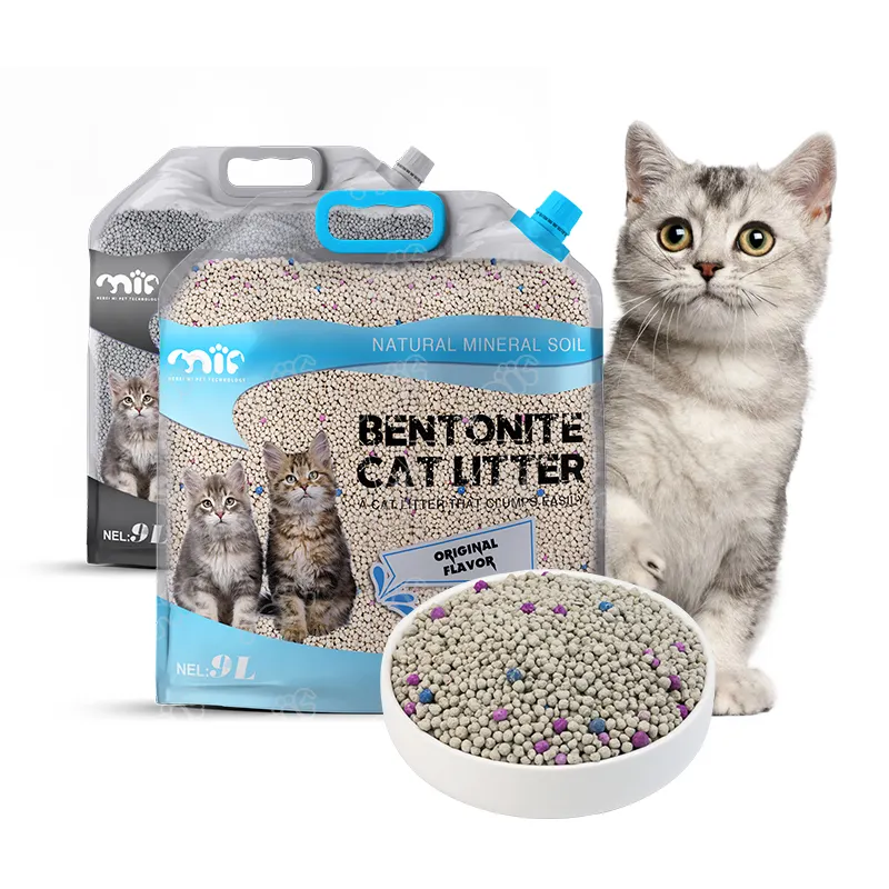 Hot sale high water absorption spherical cat litter bentonite powder cat litter bentonite cats litter sand