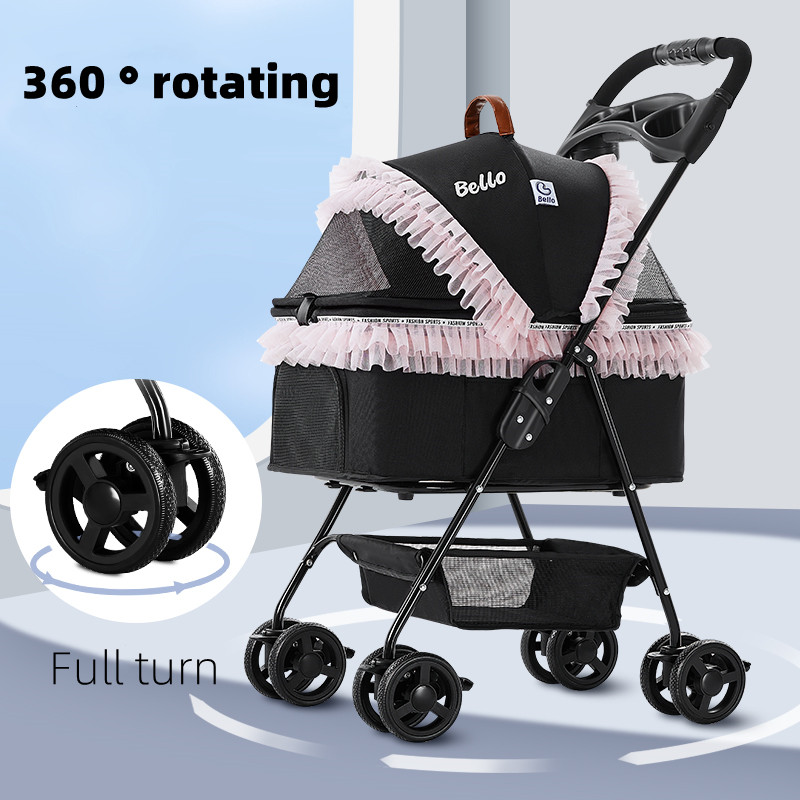 Bello New Arrival Pet Stroller for Small Dogs Puppy Stroller Traveling Dog Stroller Outgoing with Detachable Carrier