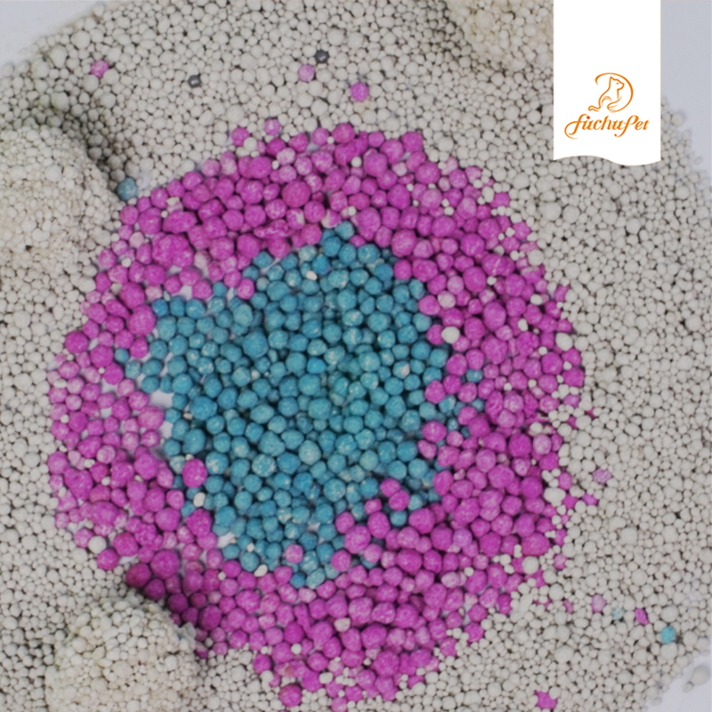 1-3mm Low Tracking Colorful Ball Shape Cat Litter Sand Natural Organic Clumping Cat Litter With Fragrance