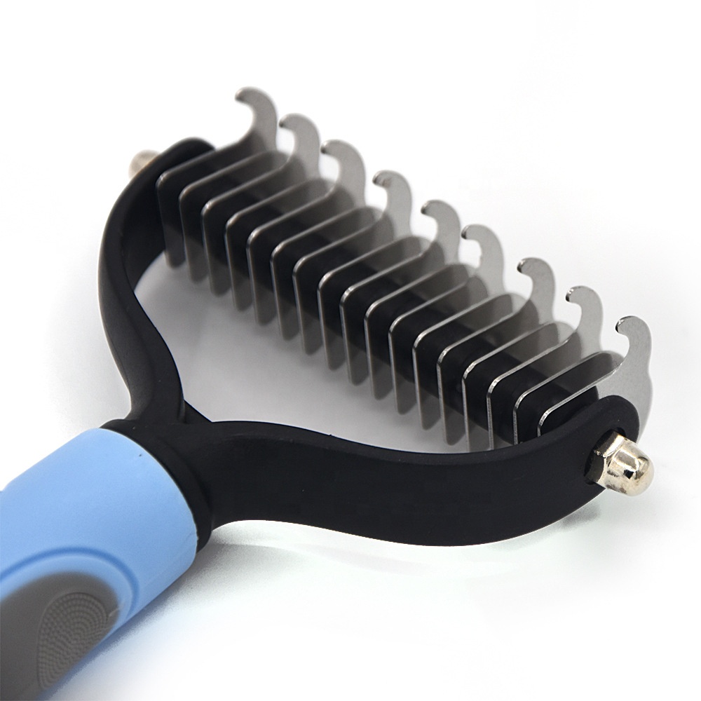 Hot sale pet dog cat dematting comb pet rake for pet deshedding brush