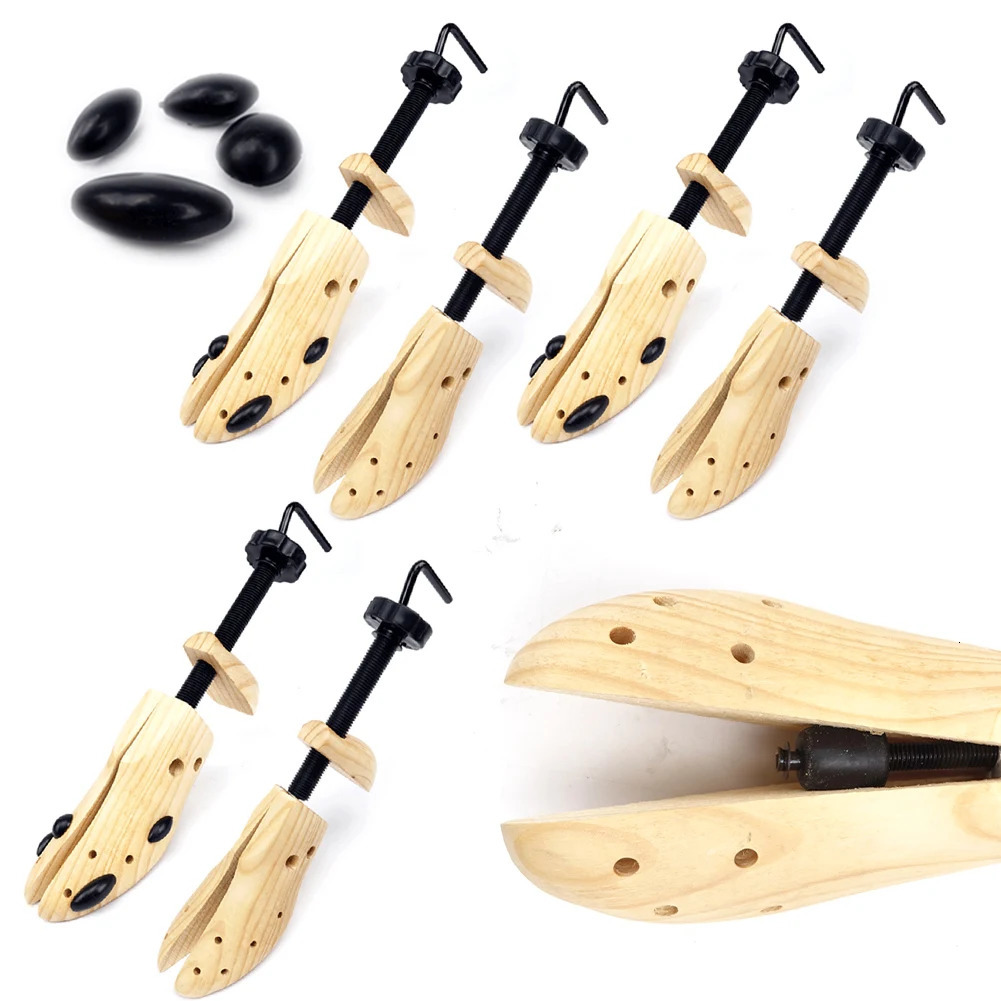 Wooden shoe stretching machine 4-way shoelace widening device adjustable length and width professional mens shoelace lengthening device 241126