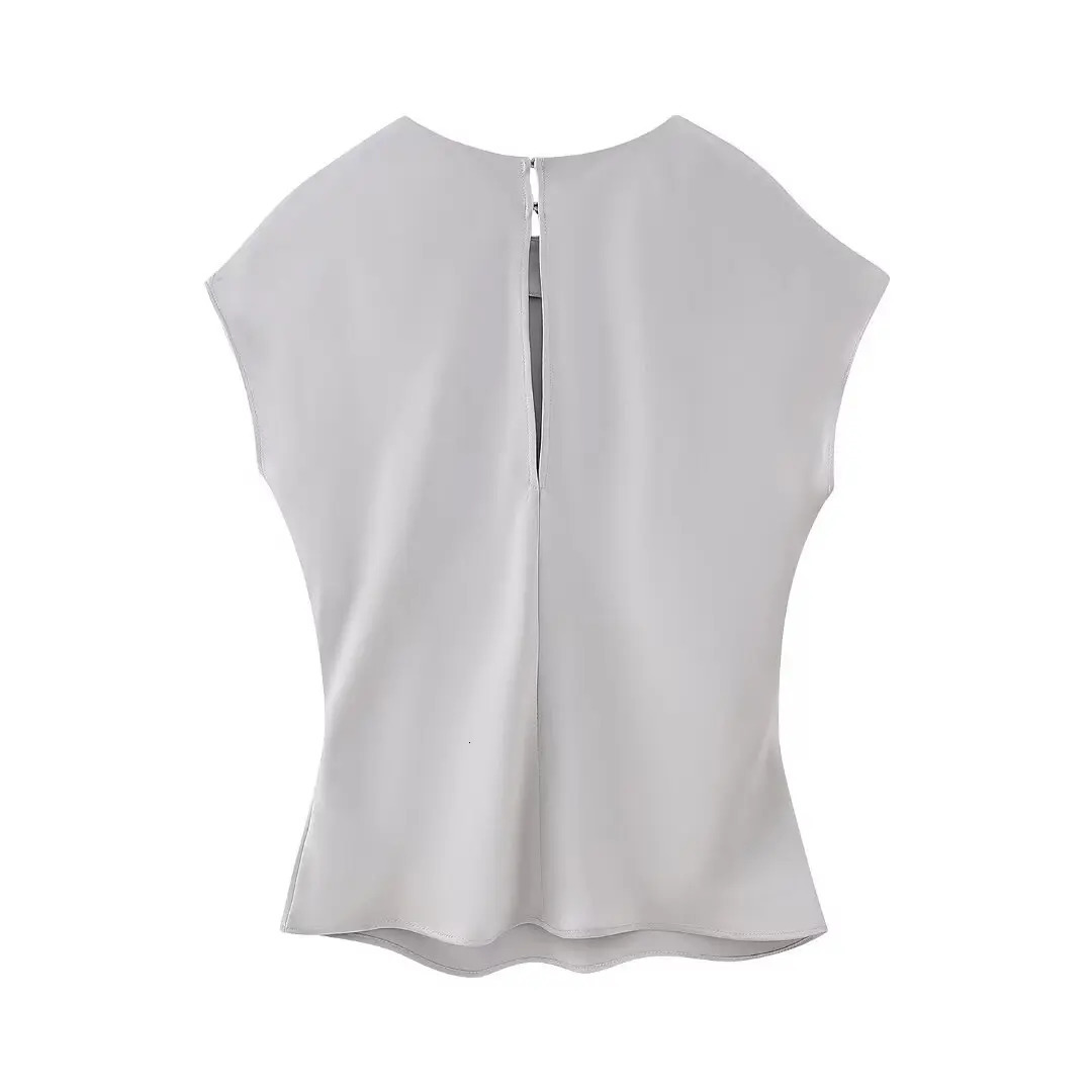 Womens Fashion Silk Texture Top Skirt Set 240423
