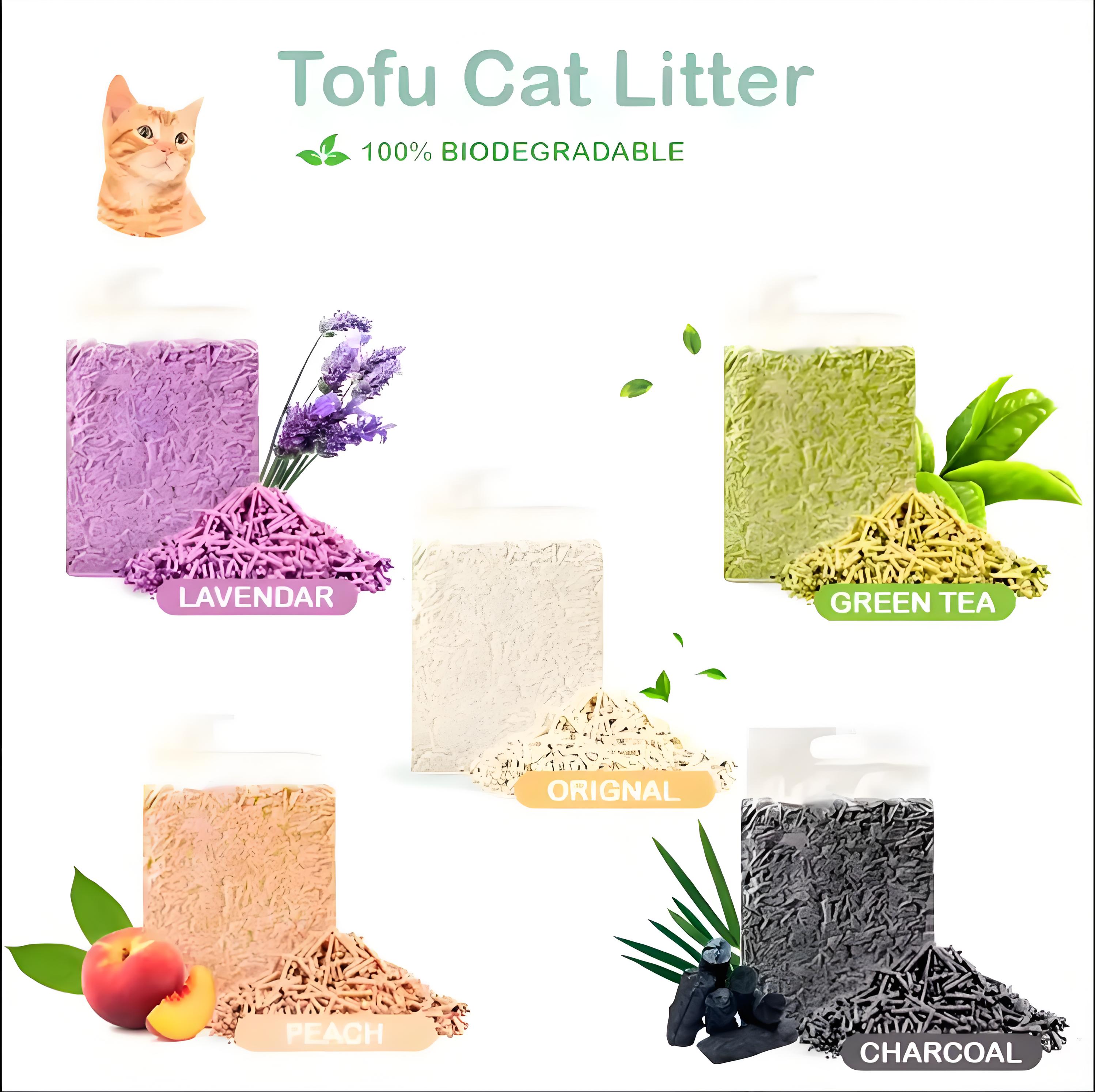 Factory Ultra Absorbent Dust Free strip shape Cat Litter Quickly Clumping Odor Control Flushable Bentonite Tofu Cat Litter