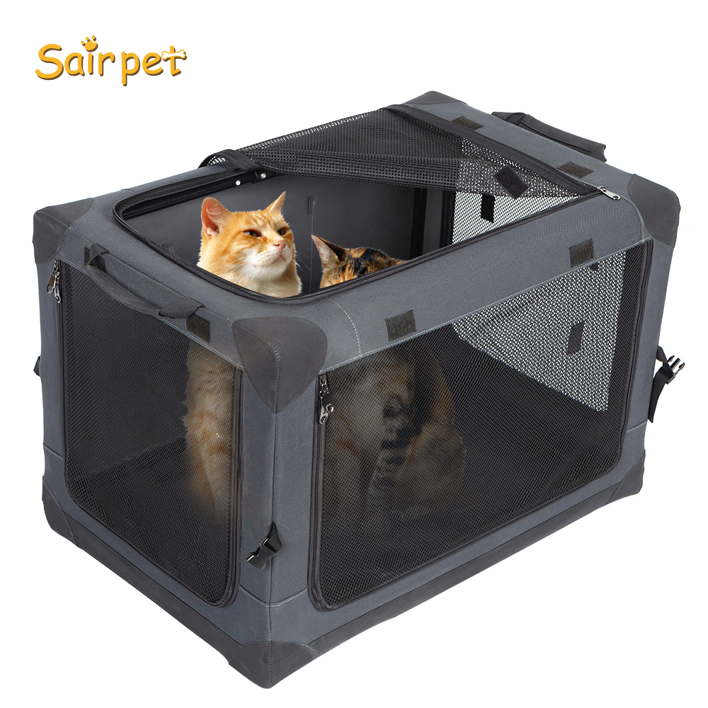 Wholesale Manufacture Foldable Vehicle-mounted Oxford Pet Cage Durable Waterproof Breathable Transport Travel Carrier Box
