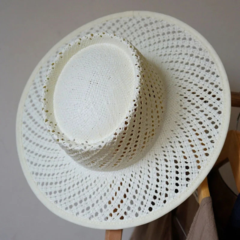 Home>Products>White Straw Hat>White Straw Hat>Wide Eaves Hollow Style Rowing Hat 241125