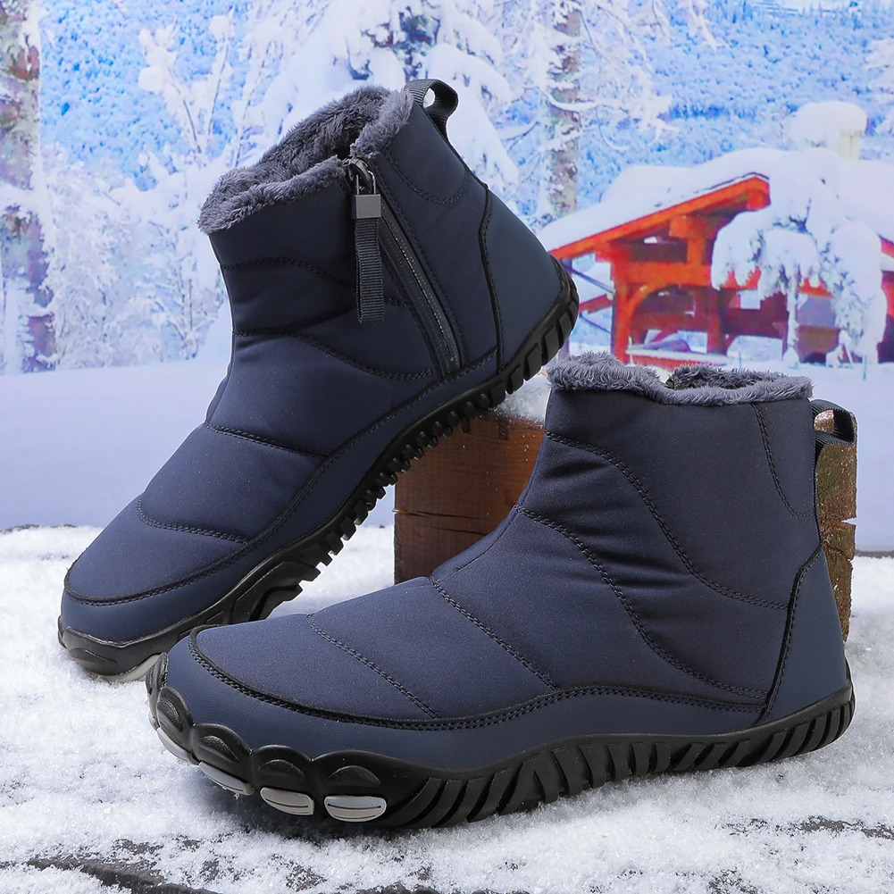 Mens winter boots womens snowshoes outdoor non slip warm fur casual sports shoes plus ankle boots hiking shoes 241126