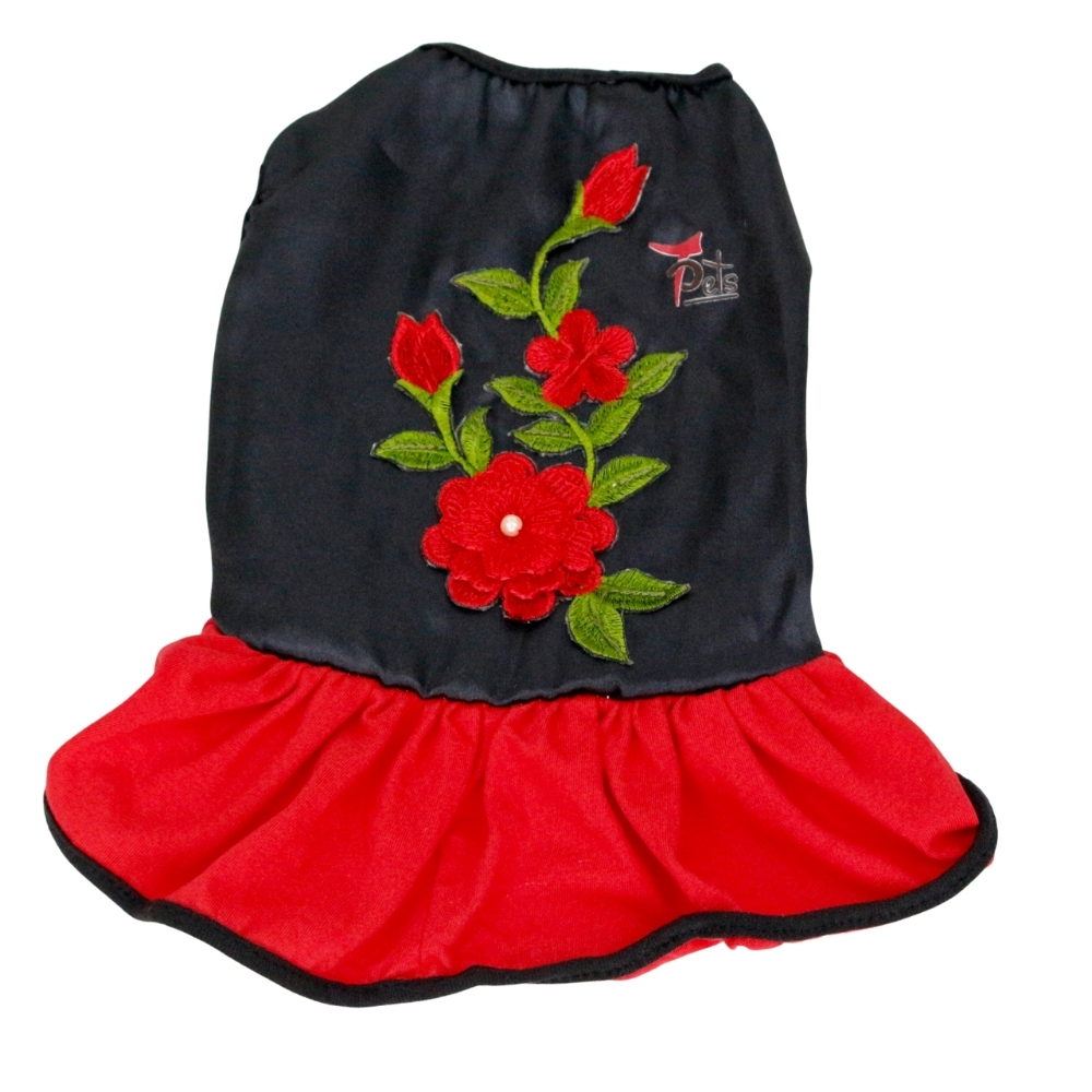 Wholesale Made in Viet Nam Sleevelesslothes Round Neck Dress Apparel Medium Cute Pet