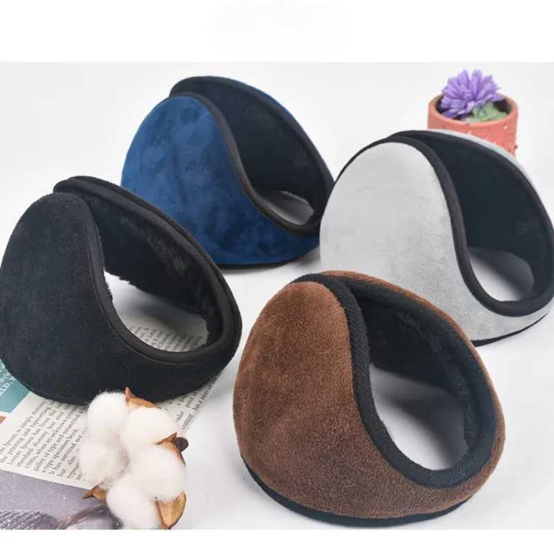 Soft Earmuffs Women Men Ear Cover Protector Thicken Plush Winter Warm Mens Solid Fleece Earmuff Warmer parel AccoriesXJ241126