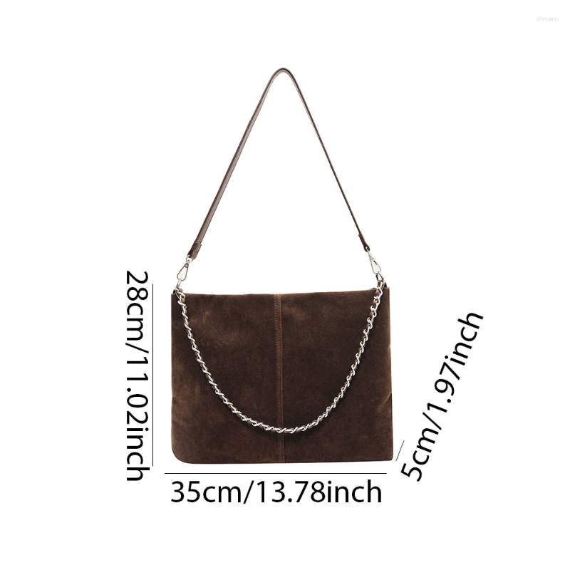 Shoulder Bags Red Faux Suede Large Capacity Crossbody Vintage Underarm Commuting For Women Casual Fashion High Quality Tote zhanyishengli