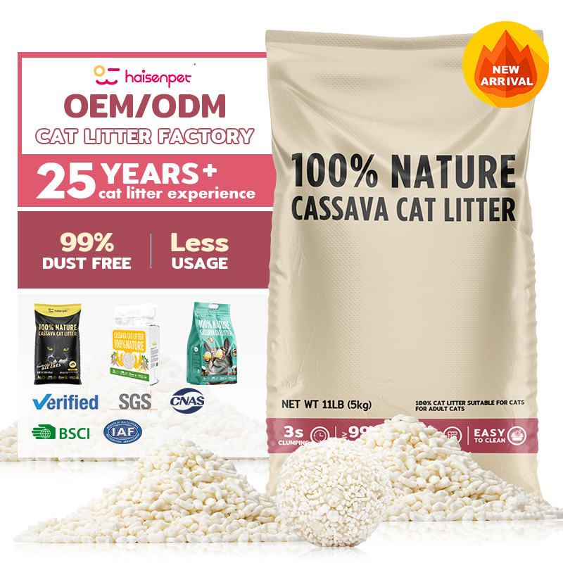 Hot Sell Best-Selling Premium Plant Pet Cleaning Sand Cassava Cat Litter
