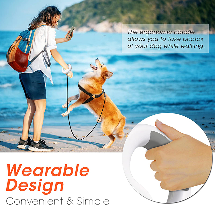 Hands Free Running Travel Adjustable Nylon Rope Heavy Duty Led Light Automatic Retractable Dog Leash