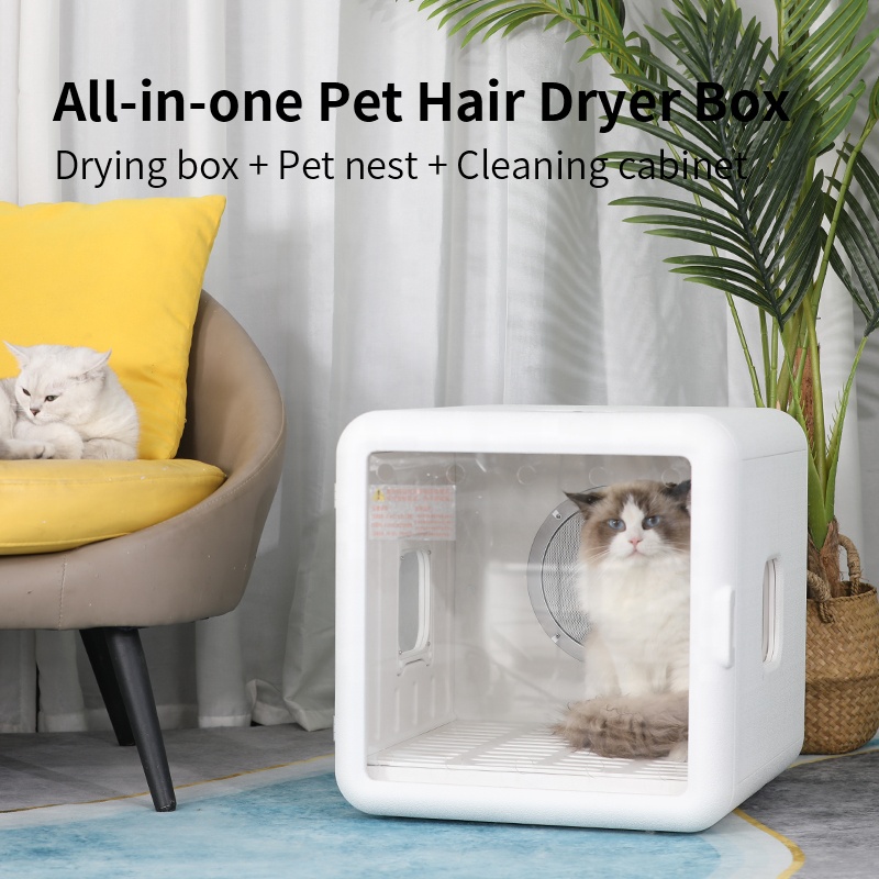 Top Selling 65L Pet Hair Blowing Dryer Machine Household 50dB Silent Automatic Smart Dog Cat Pet Room Dryer Box FCC PSE