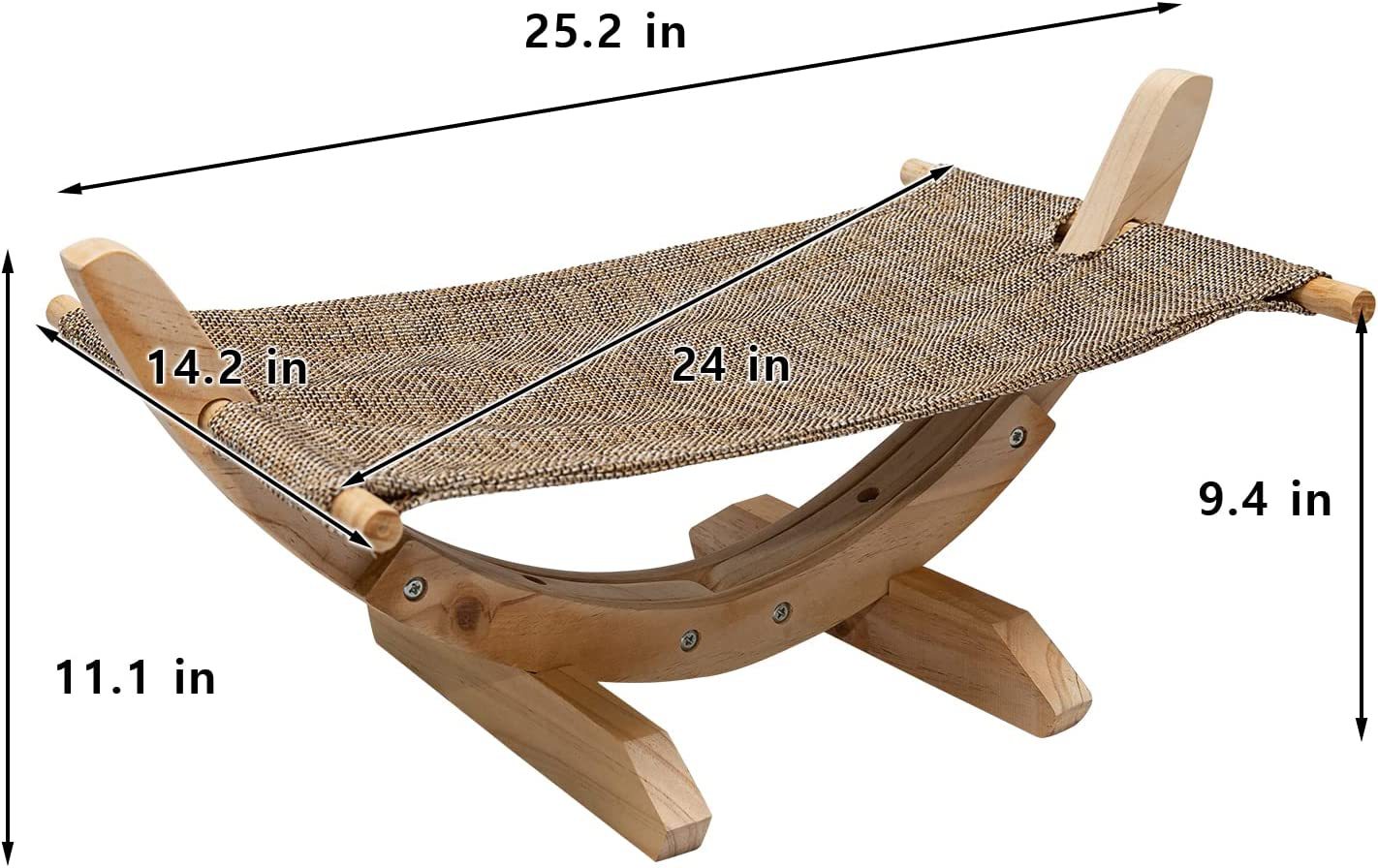Simple wooden cat hammock cat rocking chair