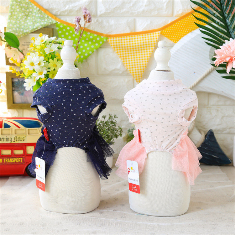 Fashion design pet clothes dog wedding dress dog cloth for summer