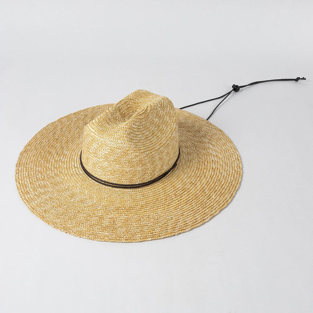 handwoven Panama Straw Hats for Women Summer Beach Sun Hat Wide Brim Fedora Cap UPF50 Large Palm Leaf Safari 240423