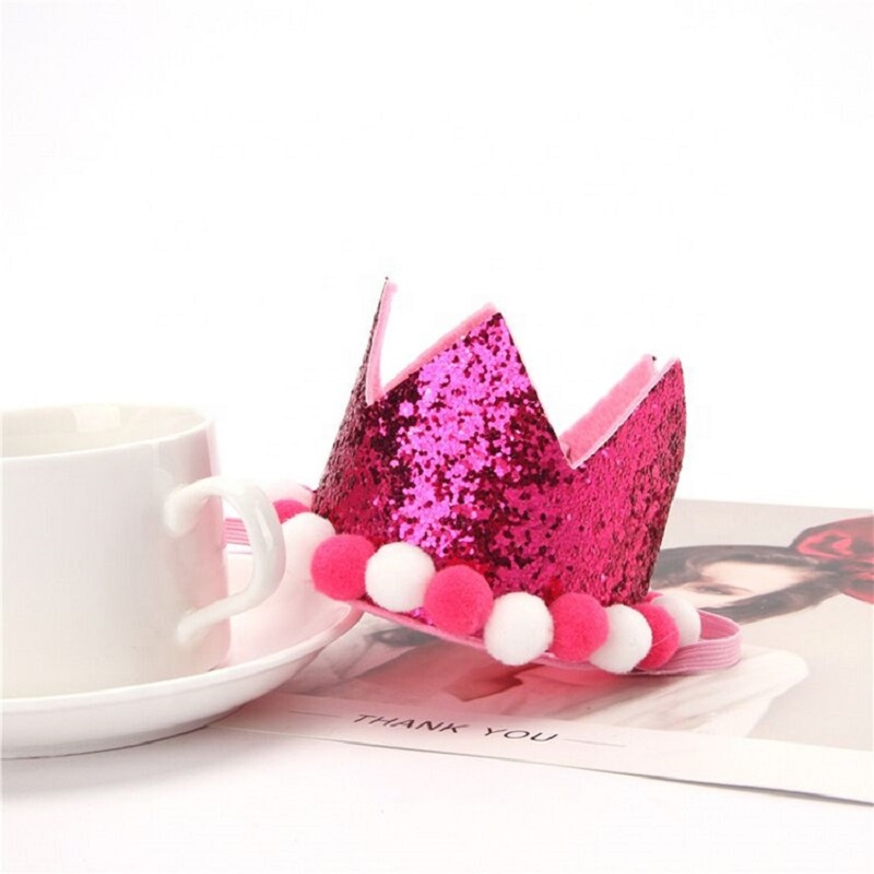2022 Top Sale Shiny Birthday Dog Bandana Colorful Cute Party Pet Hat Crown