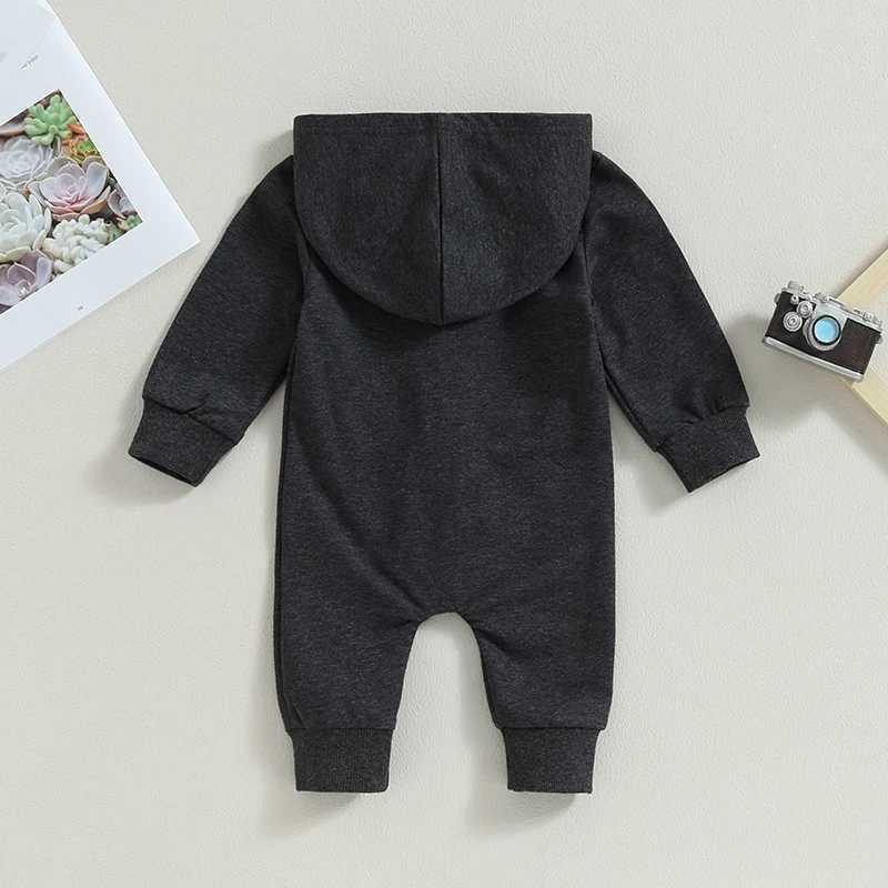Clothing Sets Infant Toddler Winter Rompers Warm Fleece Hooded Jumpsuits s Baby Boys Girls Outfit with Zipper Closure H241126
