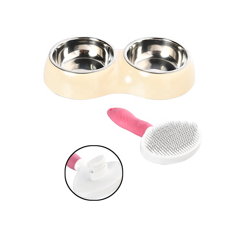 9 Pcs Pet Gift Dog Starter Set Bowl Brush Leash Plush Toy Training Pad Puppy Starter Kit