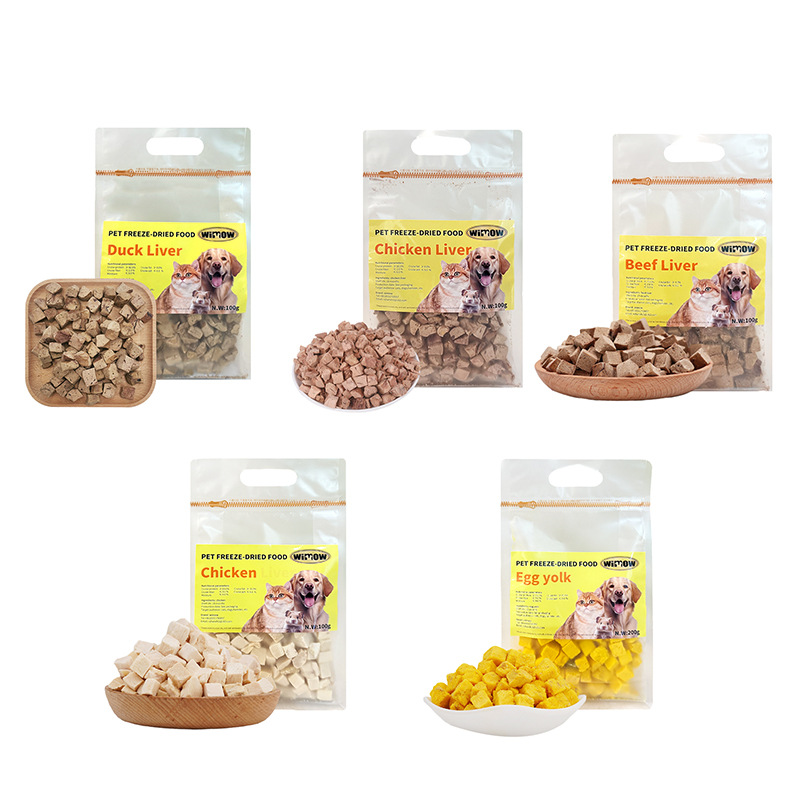 Delicious and healthy chicken flavor, yellow beef flavor pet snacks freeze-dried