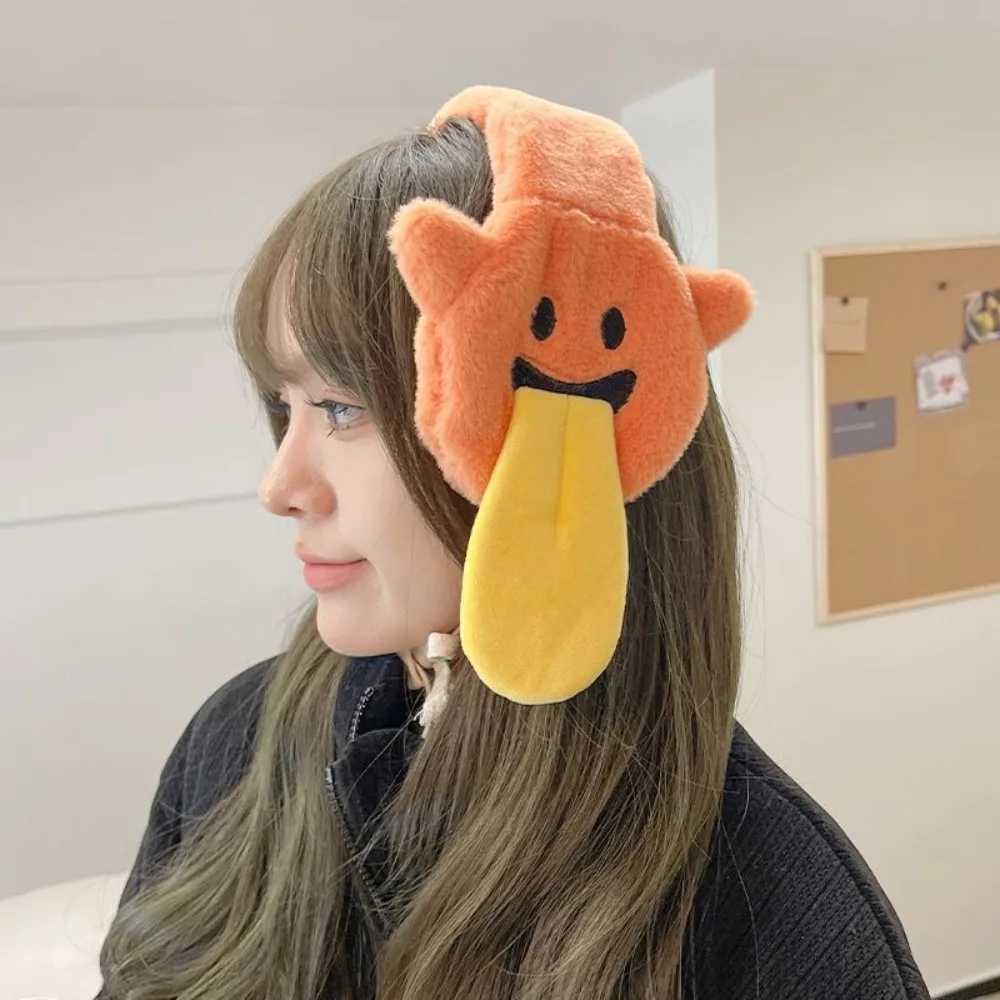 Kavay cartoon ghost plush earmuffs warm fur interesting earmuffs accessories for couples Halloween gifts for women W241126
