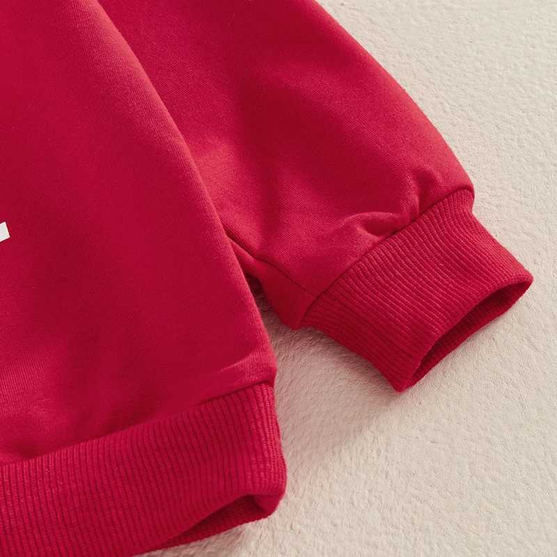 Clothing Sets Kids Christmas Outfit Set Long Sleeve Letter Print Sweatshirt and Drawstring Pants Set for Boys H241126