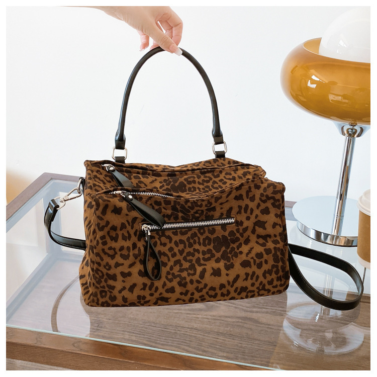 Leopard Print For Women, Large Capacity New Autumn Winter Versatile Crossbody Bag, Casual And Popular Commuting Bag Designer Bags Handbags Women