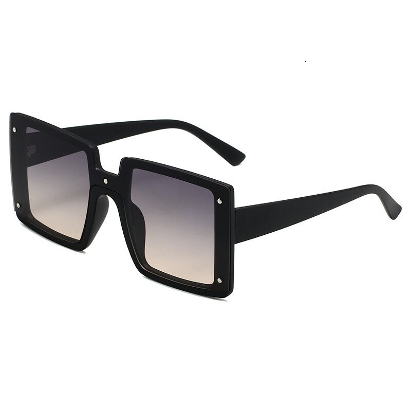 Men's and women's fashion personality sunglasses, street sunglasses large frame square UV sunglasses