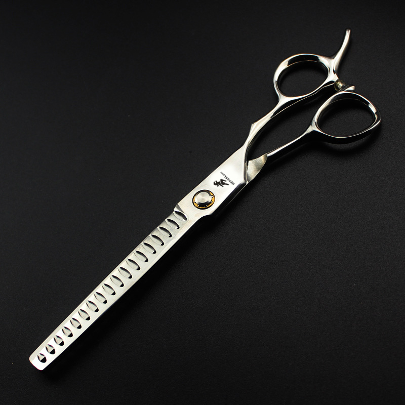 7.0 inch Bearing screw XGLZ-70 JP440C Veterinary Animal Shaped Scissors Pet Grooming Scissors Dense tooth scissors Fish bone