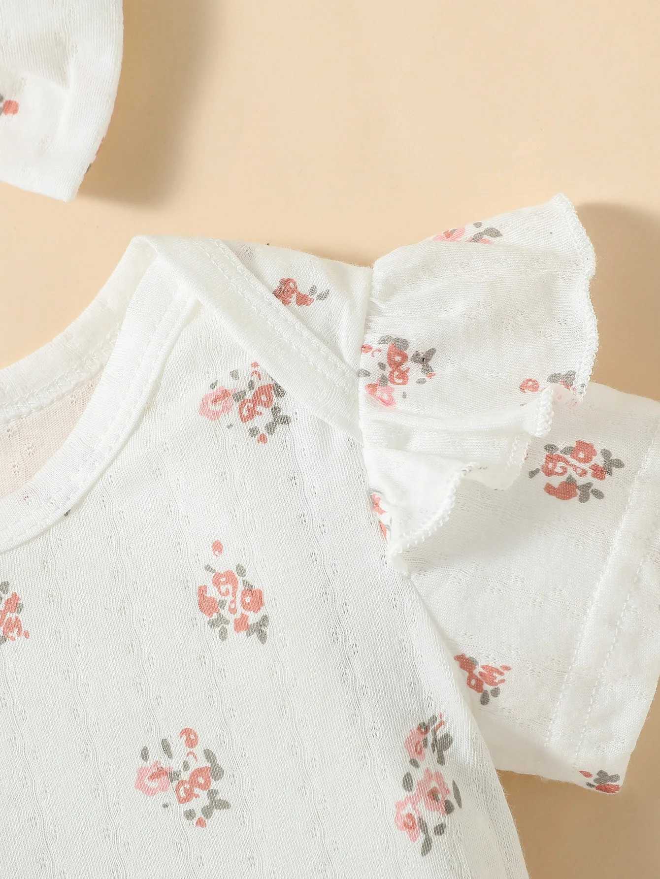 Clothing Sets Baby Set girl leisure and simplicity printing short sleeves and trousers+Headband three piece H241126