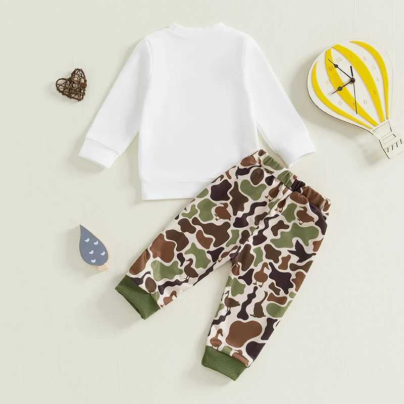 Clothing Sets Toddler Boys Fall Outfits Wild Goose Embroidery Long Sleeve Sweatshirts and Long Pants 2Pcs Clothes Set H241126