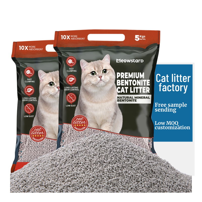 Factory Supply Premium Natural Bentonite Cat Litter Clean Bentonite Cat Sand Cat Litter