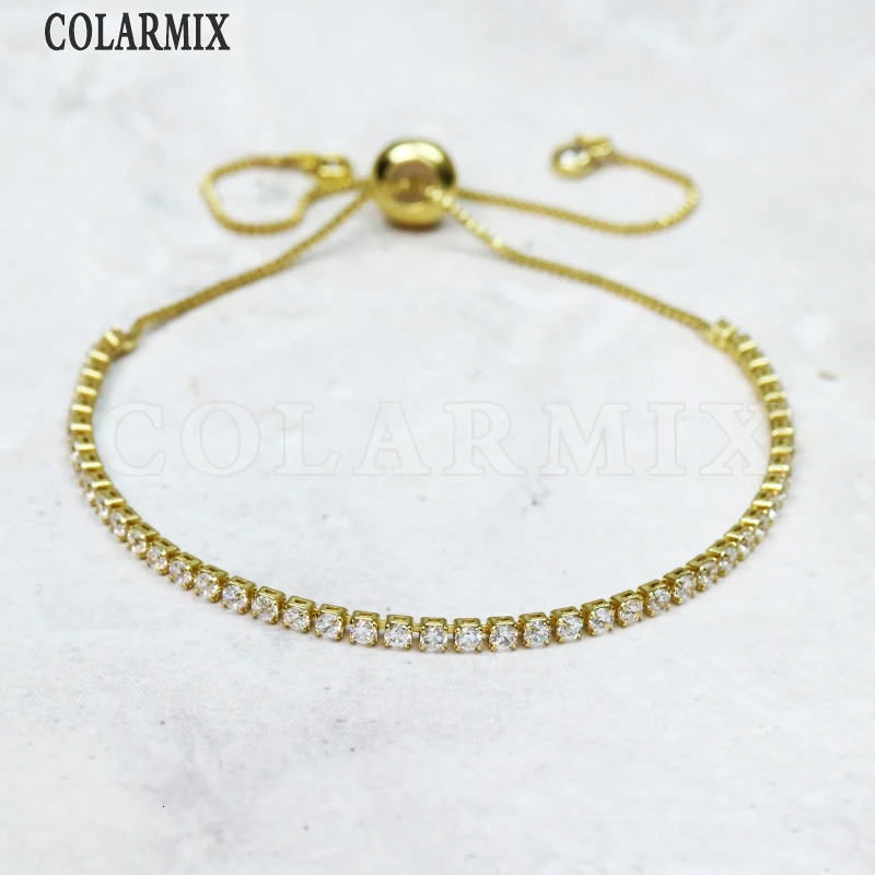 10 ultra-thin colored zircon tennis bracelets zirconia crystal womens bracelets summer jewelry accessories 40083 241126