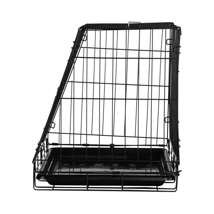 Folding metal 30"sloping car cage for dogs puppy crate training crate