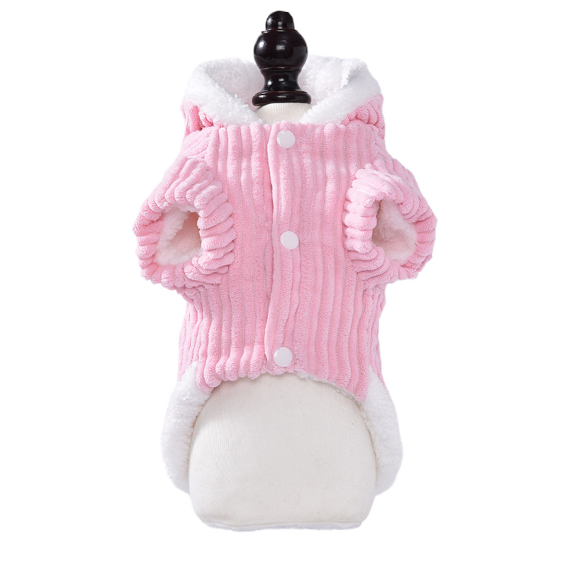 Warm Thick corduroy Pet Clothes Cute Funny Sport Cartoon Style Apparel Dogs Cats Small XL XXL Sizes Winter Spring Holidays