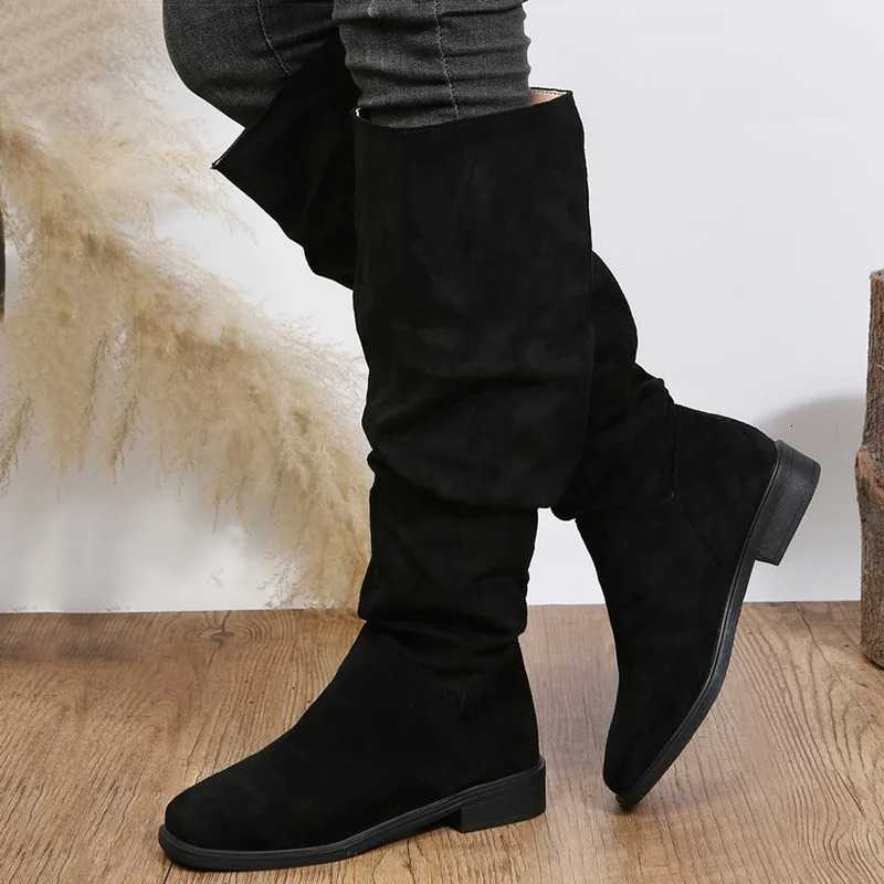 Womens Boots Fashion Winter Boots For Womens High Boots Heels Winter Shoes Women Knee High Botas Mujer Winter Footwear Long 241126