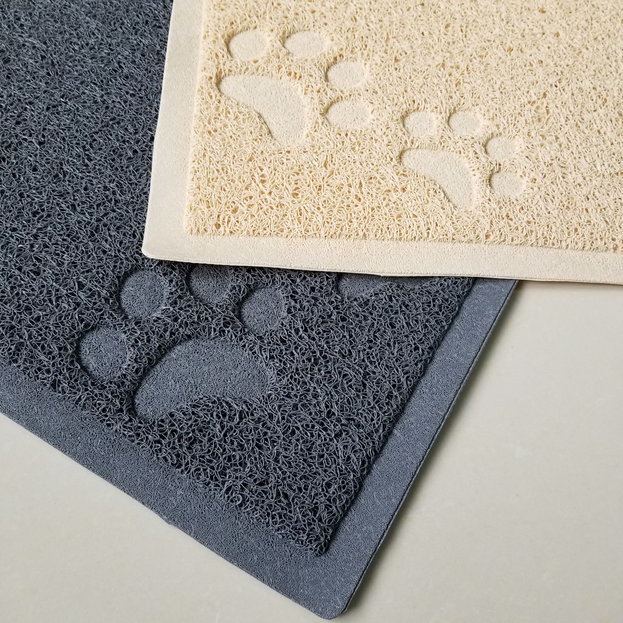 New Wholesale soft fabric pet products supplies blanket dog food mat dog bone pattern feeding cozy house pvc pet mat