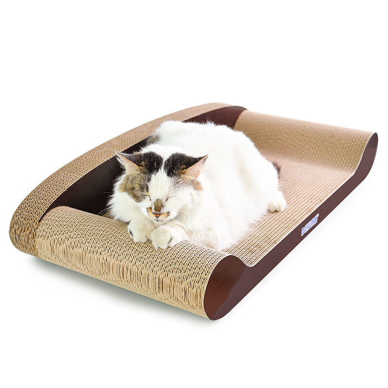 Deku-Cat Bed Scratching Pads Cardboard Scratch Lounge Sofa Bed Cat Scratcher Mat with Catnip