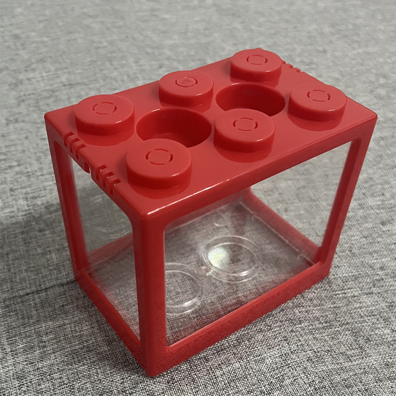 Acrylic Transparent Block Desktop Diy Creative Landscaping Plastic Fish Box Mini Small Aquarium For Indoor Use
