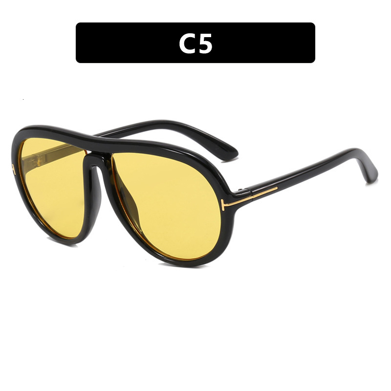 Men and women T word Toad pilot eyeglasses frame anti-blue new fashion big frame trend personality retro flat light mirror