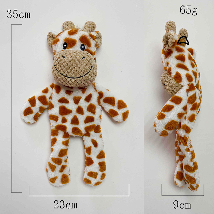 The simulated animal is super durable and tough no stuffing sound paper squeak plush pet dog toy dog chewing
