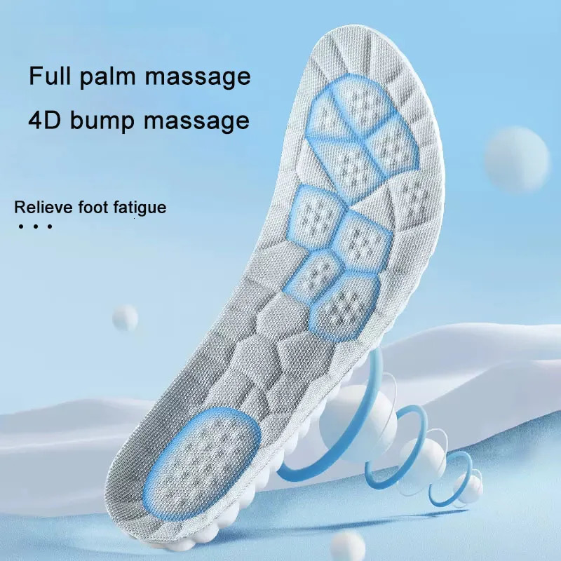 sports latex insoles for comfortable French style foot underwear suitable for men women orthopedic shoes sole running accessories 241126